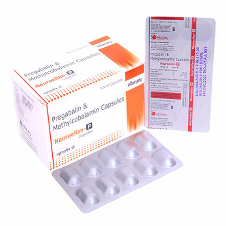 Product Name: Neuroellan P, Compositions of Neuroellan P are Pregabalin & Methylcobalamin Capsules - Ellanjey Lifesciences