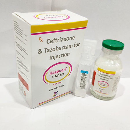 Product Name: Haxone T, Compositions of Ceftriaxone & Tazobactam for Injection are Ceftriaxone & Tazobactam for Injection - Arvoni Lifesciences Private Limited