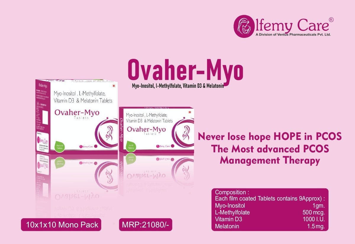 Product Name: Ovaher Myo, Compositions of Myo Inisitol,L-Methylfolate,Viatamin D3 & Melatonin are Myo Inisitol,L-Methylfolate,Viatamin D3 & Melatonin - Olfemy Care