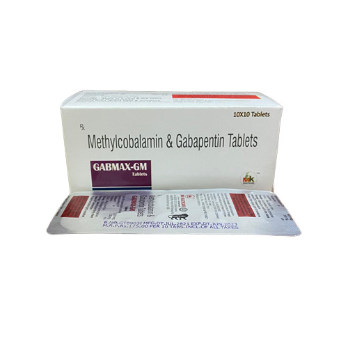 Product Name: GABMAX GM , Compositions of GABMAX GM  are Methylcobalamin & Gabapentin Tablets - MK Healthcare