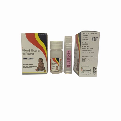 Product Name: MKFLOX O, Compositions of Cefixime & Offloxacin for Oral Suspension are Cefixime & Offloxacin for Oral Suspension - MK Healthcare