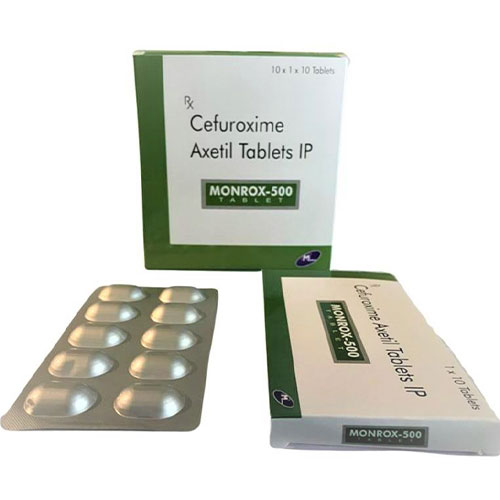 Product Name: Monrox 500, Compositions of Cefuroxime Axetil are Cefuroxime Axetil - Mondove Biotech Pvt Ltd