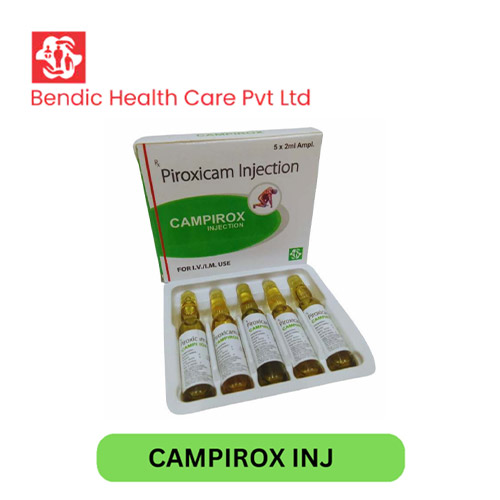 Product Name: CAMPIROX, Compositions of CAMPIROX are Piroxicam Injection - Bendic Healthcare Private Limited