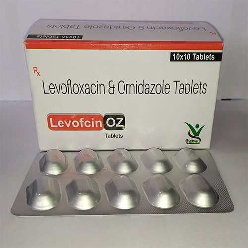 Product Name: Levofcin  OZ , Compositions of Levofcin  OZ  are Levofloxacin & Ornidazole Tablets  - Orange Biotech Private Limited