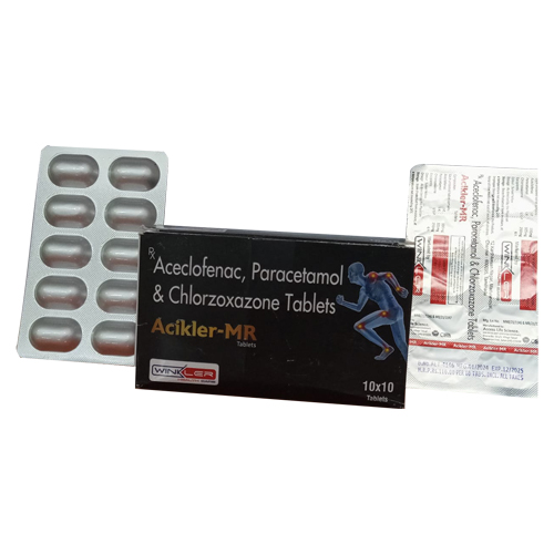 Product Name: ACIKLER MR, Compositions of ACIKLER MR are Aceclofenac, Paracetamol & chlorzoxazone Tablets  - Access Life Science