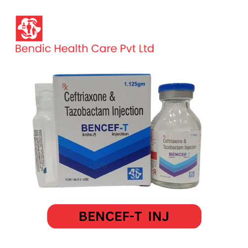 Product Name: BENCEF T, Compositions of BENCEF T are Ceftriaxone & Tazobactam  Injection - Bendic Healthcare Private Limited