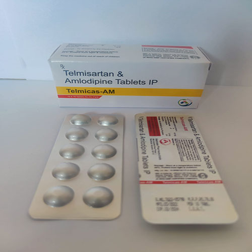 Product Name: Telmicas Am, Compositions of Telmicas Am are Telemisartan & Amlodipine Tablets Ip - Medicasa Pharmaceuticals