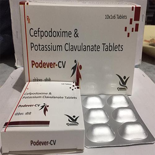 Product Name: Podever CV , Compositions of Podever CV  are Cefpodoxime & Potassium Clavulanate Tablets  - Everwell Pharma Private Limited