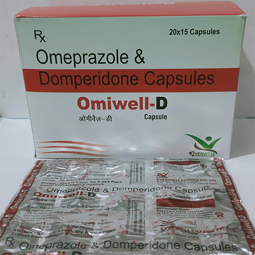 Product Name: Omiwell D , Compositions of Omiwell D  are Omeprazole & Domperidone Capsules  - Orange Biotech Private Limited