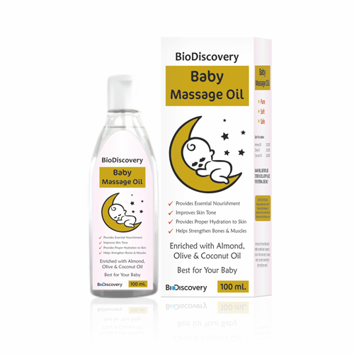 Product Name: Baby Massage Oil, Compositions of Baby Massage Oil are Enriched with Almond, Olive & Coconut Oil - Biodiscovery Lifesciences Private Limited