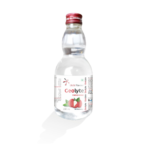 Product Name: Geolyte, Compositions of Geolyte are Litchi Geolyte Energy Drink, - Biodiscovery Lifesciences Private Limited