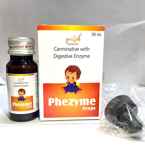 Product Name: Phezyme, Compositions of Carminative with Disestive Enzime are Carminative with Disestive Enzime - Guelph Healthcare Pvt. Ltd