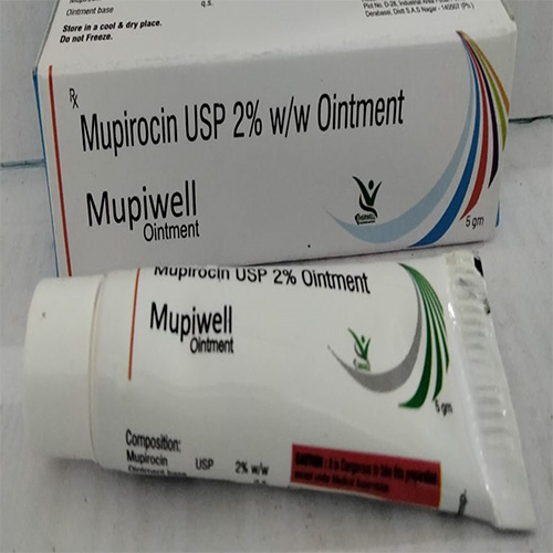 Product Name: Mupiwell , Compositions of Mupiwell  are Mupirocin USP 2% w/w Ointment  - Everwell Pharma Private Limited