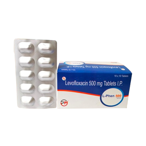 Product Name: L Phen 500, Compositions of L Phen 500 are Levofloxacin 500 mg Tablets I.P - Mednus Healthcare