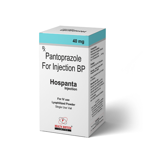 Product Name: HOSPANTA, Compositions of HOSPANTA are Pantoprazole For Injection BP - Health Biotech Limited