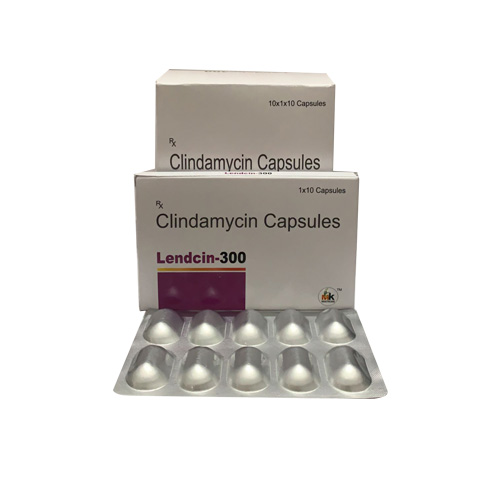 Product Name: Lendcin 300, Compositions of Lendcin 300 are Clindamycin Capsules - MK Healthcare