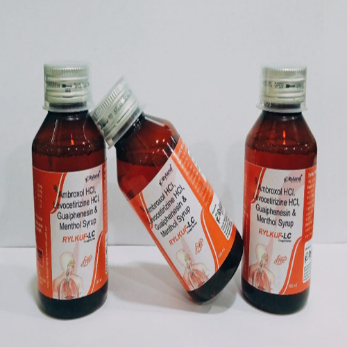 Product Name: Rylkuf LC, Compositions of Rylkuf LC are Ambroxol Hcl, Levocetirizine Hcl Guaiphenesin & Menthol Syrup  - Ryland Health Care