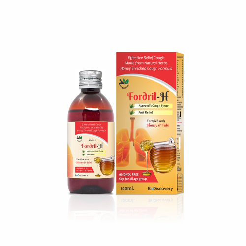 Product Name: Fordril H, Compositions of Fordril H are Effective Relief Cough Made from Natural Herbs Honey Enriched Cough Formula - Biodiscovery Lifesciences Private Limited