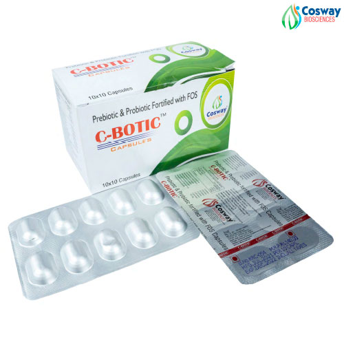 Product Name: C BOTIC, Compositions of C BOTIC are Prebiotic & Probiotic Fortified with FOS - Cosway Biosciences