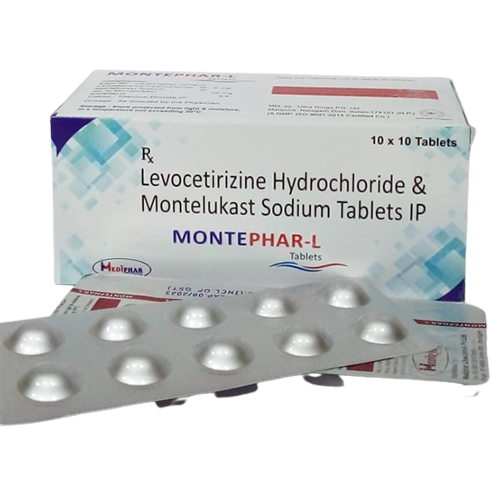 Product Name: Montephar L, Compositions of Levocetirizine Hydrochloride and Montelukast Sodium Tablets IP are Levocetirizine Hydrochloride and Montelukast Sodium Tablets IP - Mediphar Lifesciences Private Limited