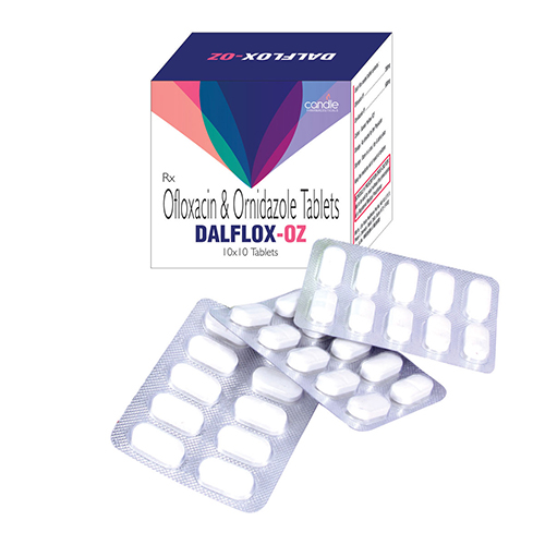 Product Name: Dalflox OZ, Compositions of Dalflox OZ are Ofloxacin & Ornidazole Tablets - Candle Pharmaceutical