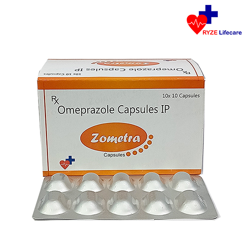 Product Name: Zometra, Compositions of Omeprazole Capsules IP are Omeprazole Capsules IP - Ryze Lifecare