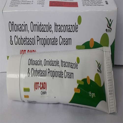 Product Name: OT CAD  Cream , Compositions of OT CAD  Cream  are Ofloxacin, Ornidazole, Itraconazole & Clobetasol Propionate Cream  - Orange Biotech Private Limited