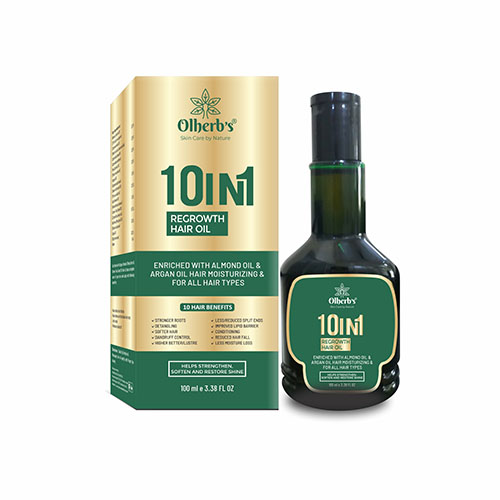 Product Name: 10in1 Hair Growth Oil, Compositions of 10in1 Hair Growth Oil are Enriched With Almond Oil & Arogain Oil Hair Moisturizing & for all Hair Types - Biofrank Pharmaceuticals India Private Limited