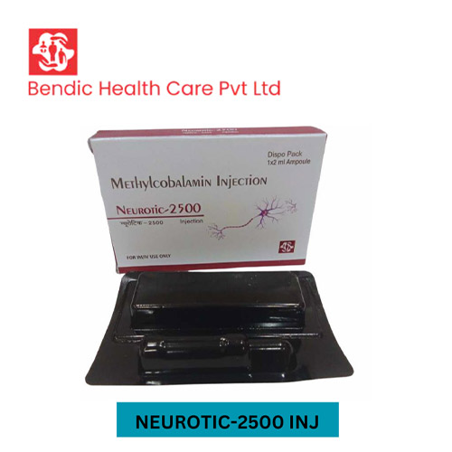 Product Name: NEUROTIC 2500, Compositions of NEUROTIC 2500 are Methylcobalamin Injection  - Bendic Healthcare Private Limited