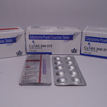 Product Name: Cefdif 200 DT, Compositions of Cefdif 200 DT are Cefpodoxime Proxtil Dispersible Tablets - Asgard Labs Private Limited