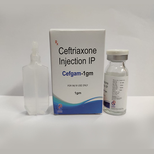 Product Name: Cefgam 1gm, Compositions of Cefgam 1gm are Ceftriaxone Injection IP  - Gamro Pharmaceuticals