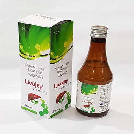 Product Name: Livojey, Compositions of Livojey are Silymarin with B- Complex Suspension - Ellanjey Lifesciences