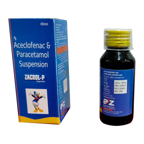 Product Name: ZACROL P, Compositions of ZACROL P are Aceclofenac & Paracetamol Suspension - Access Life Science