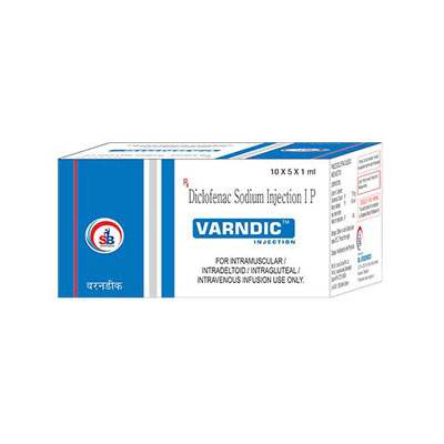 Product Name: Varndic, Compositions of Varndic are Diclofenac sodium injection IP - SB LIFESCIENCES