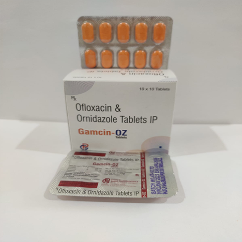 Product Name: Gamcin OZ, Compositions of Gamcin OZ are Ofloxacin & Ornidazole Tablets IP  - Gamro Pharmaceuticals