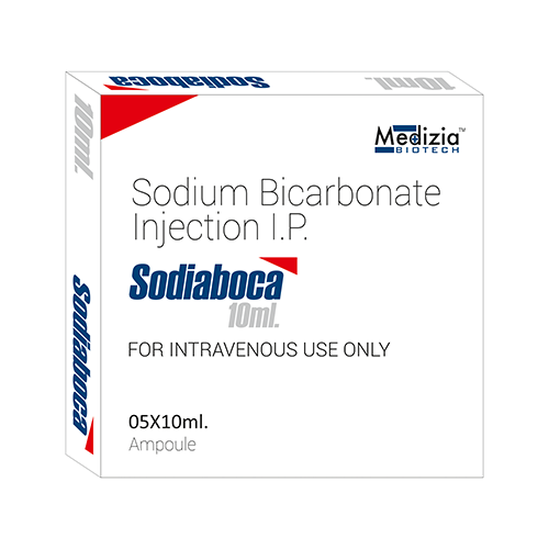 Product Name: Sodiaboca, Compositions of Sodium Bicarbonate Injection I.P. are Sodium Bicarbonate Injection I.P. - Medizia Biotech