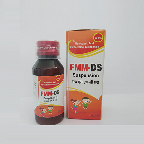 Product Name: FMM DS, Compositions of FMM DS are Mefenamic Acid Paracetamol Suspension  - Medifame Biotech