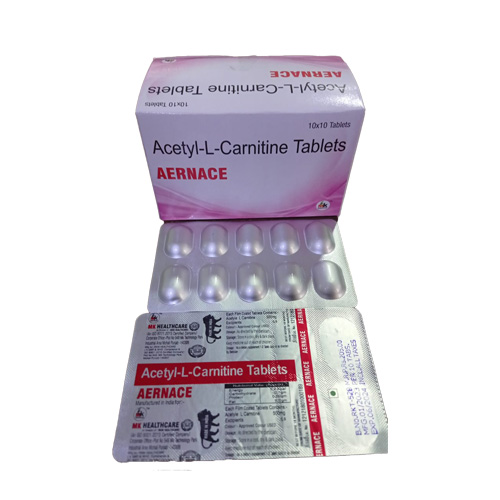 Product Name: AERNACE, Compositions of AERNACE are Acetyl-L-Carnitine Tablets - MK Healthcare