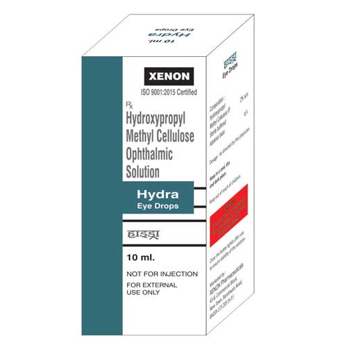 Product Name: Hydra, Compositions of Hydroxypropyl Methyl Cellulose Ophthalmic Solution are Hydroxypropyl Methyl Cellulose Ophthalmic Solution - Xenon Pharmaceuticals