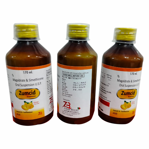 Product Name: ZUMCID, Compositions of ZUMCID are Magaldrate & simethicone oral Suspension U.S.P. - Access Life Science