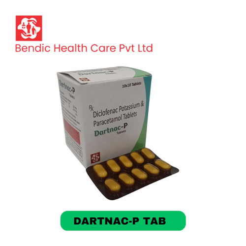 Product Name: DARTNAC P, Compositions of DARTNAC P are Diclofenac Potassium & Paracetamol Tablets - Bendic Healthcare Private Limited