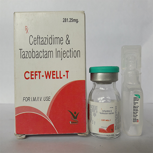 Product Name: CEFT WELL T , Compositions of CEFT WELL T  are Ceftazidime & Tazobactam Injection  - Orange Biotech Private Limited