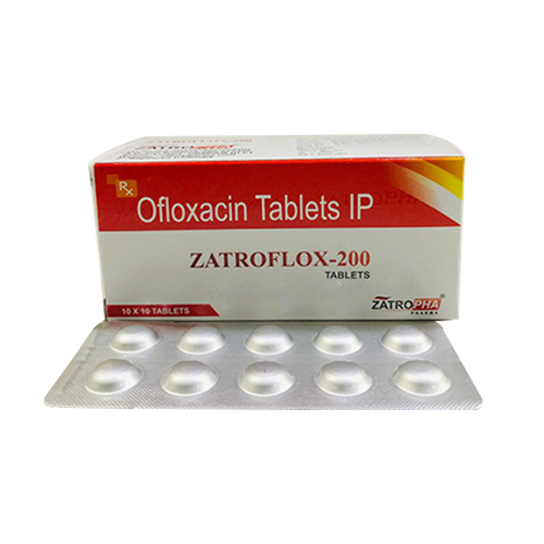 Product Name: ZATROFLOX 200, Compositions of ZATROFLOX 200 are Ofloxacin Tablets IP - Zatropha Pharma