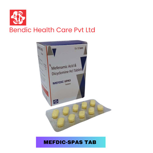 Product Name: MEFDIC SPAS, Compositions of Mefenamic Acid & Dicyclomine Hcl Tablets are Mefenamic Acid & Dicyclomine Hcl Tablets - Bendic Healthcare Private Limited