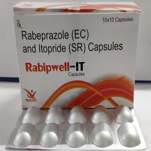 Product Name: Rabipwell IT , Compositions of Rabipwell IT  are Rabeprazole (EC) and Itopride (SR) Capsules  - Orange Biotech Private Limited