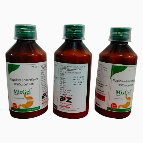 Product Name: MIXGEL, Compositions of MIXGEL are Magaldrate & Simethicone Oral Suspension - Access Life Science