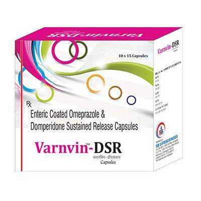 Product Name: Varnvin DSR, Compositions of Varnvin DSR are Enteric Coated Pantoprazole Sodium & ltopride Hydrochloride sustained Release capsules - SB LIFESCIENCES