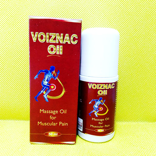 Product Name: Voiznac Oil, Compositions of are AYURVEDIC MUSCULAR PAIN OIL - Voizmed Pharma Private Limited