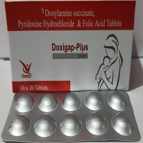 Product Name: Doxigap Plus , Compositions of Doxigap Plus  are Doxylamine succinate, Pyridoxine Hydrochloride & Folic Acid Tablets  - Orange Biotech Private Limited