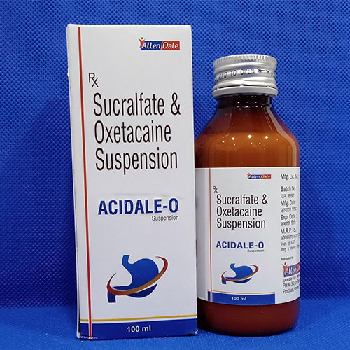 Product Name: Acidale O, Compositions of Acidale O are Sucralfate & Oxetacaine - Allen Dale Biosciences